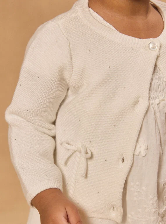 Cardigan court blanc Sergent Major