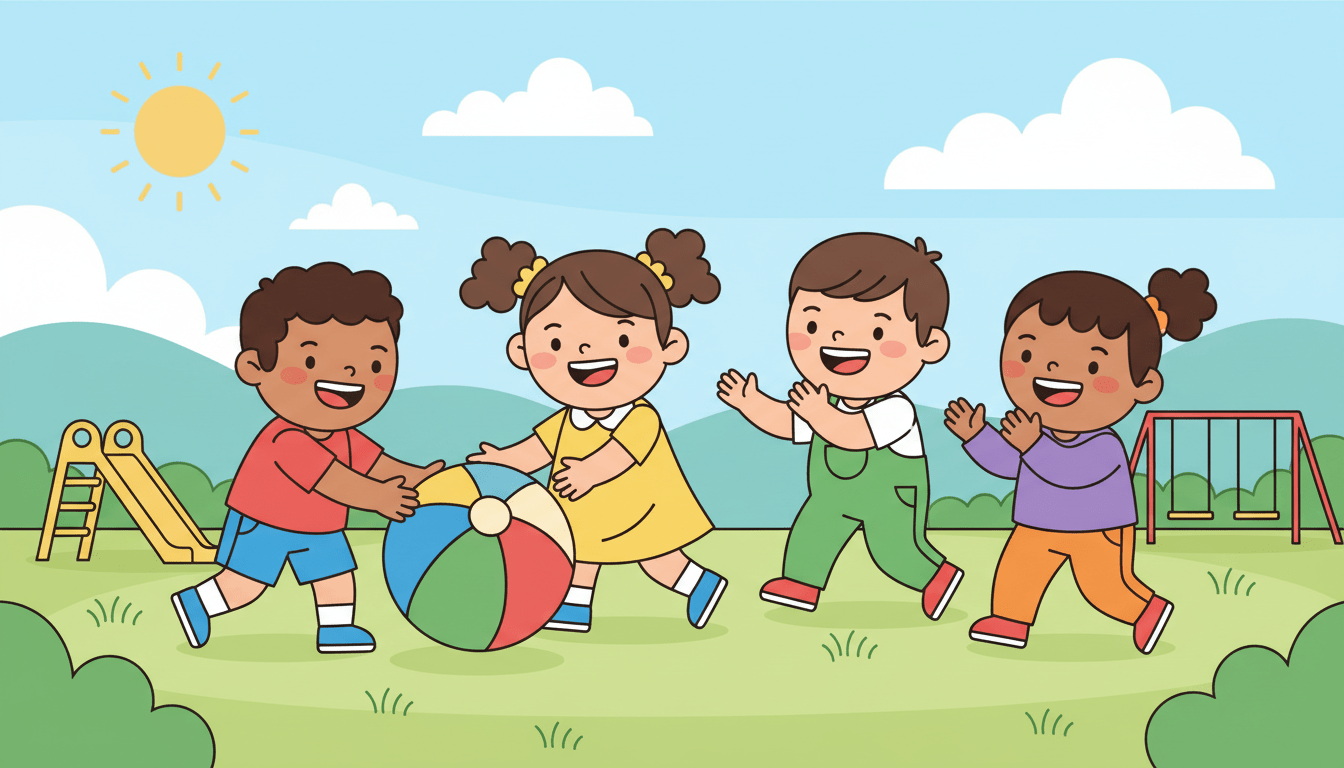 découvrez le ballon coopération, un jeu ludique et éducatif qui favorise la coopération entre les enfants de 3 à 5 ans tout en s'amusant avec le ballon.