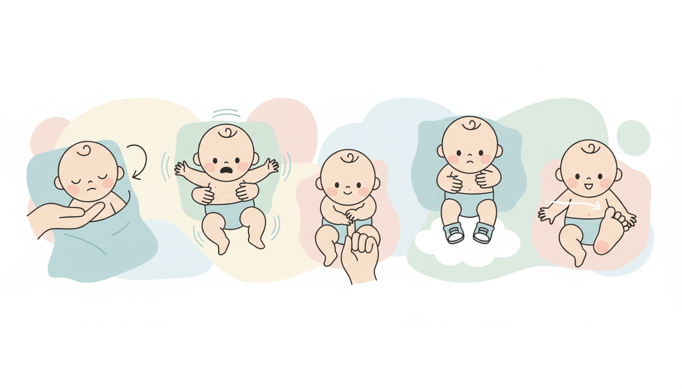 découvrez les réflexes naturels du nouveau-né de 0 à 12 mois, leur rôle dans le développement bébé, et comment les observer pour mieux comprendre ses premiers mois.