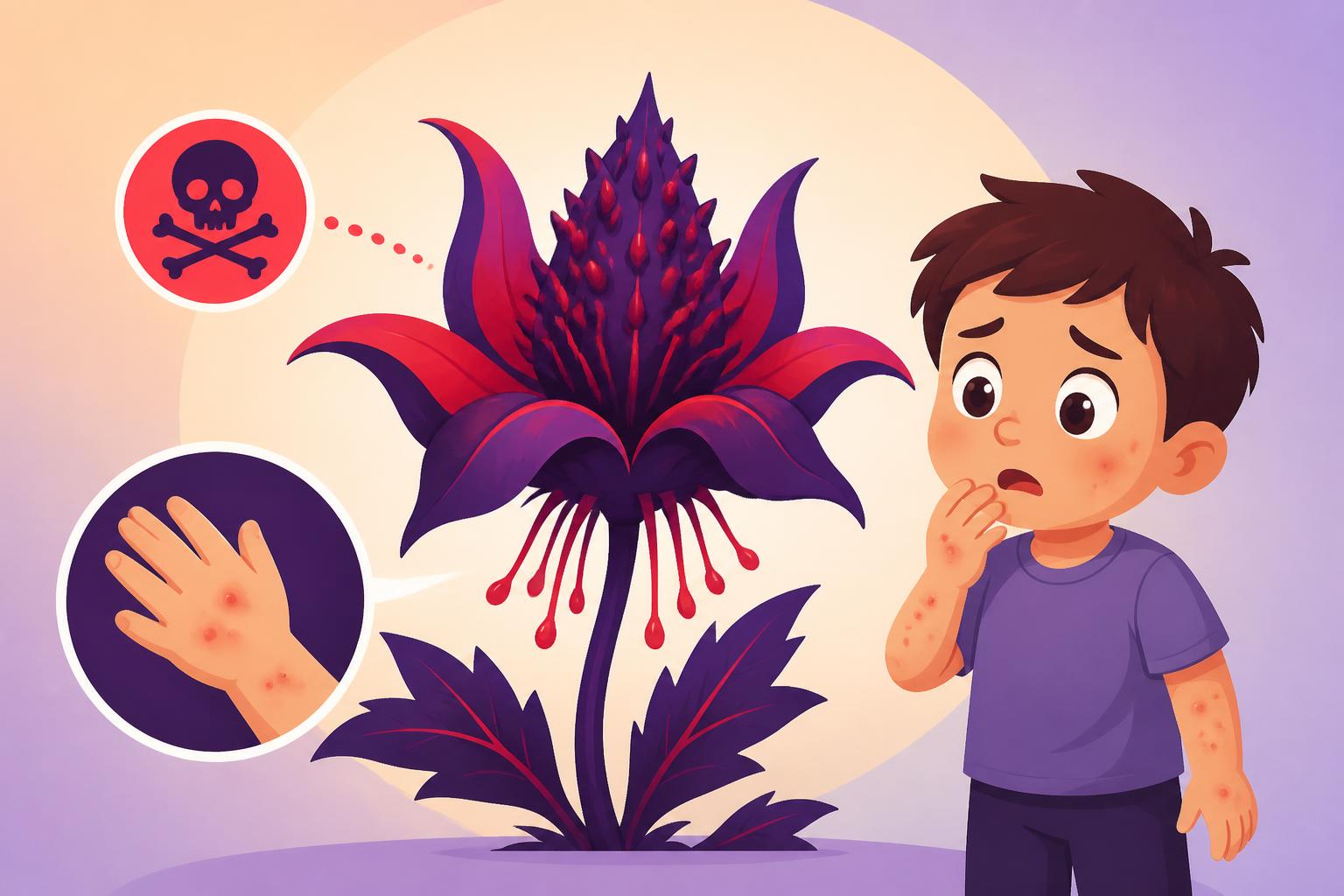 Fleur Toxique Enfant : Fleur toxique : ingestion et dermite chez l’enfant
