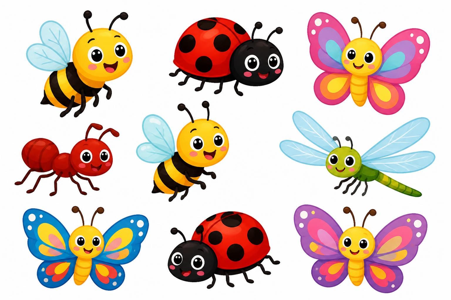 fiche d'activité ludique pour les enfants de 3 à 5 ans : dessine et découvre différents insectes tout en développant ta créativité et ta motricité fine.