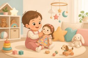 découvrez les bienfaits du jeu avec des poupées pour les enfants de 1 à 3 ans : développement de l'imagination, des émotions et des compétences sociales.