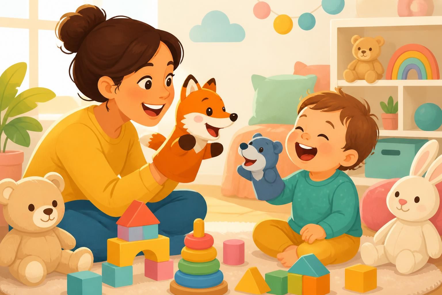 Jouer Marionnettes : Les bienfaits de jouer avec des marionnettes pour les enfants de 1 à 3 ans