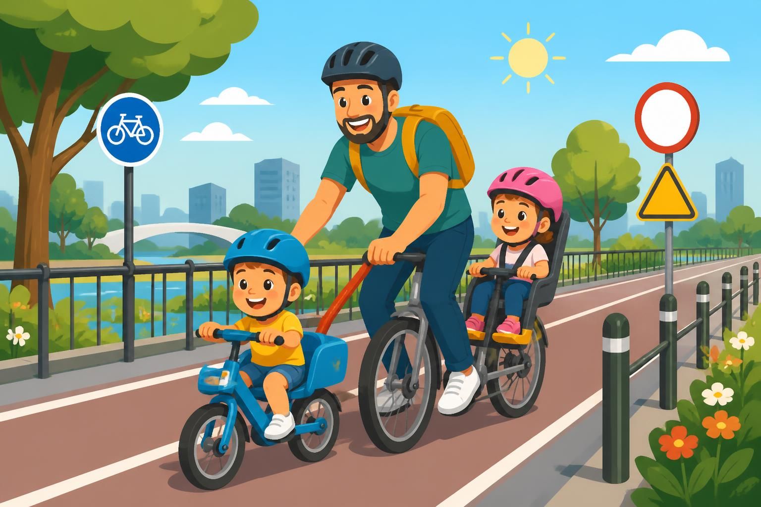 Vélo Famille Sécurité : Faire du vélo en famille en toute sécurité (1-3 ans)